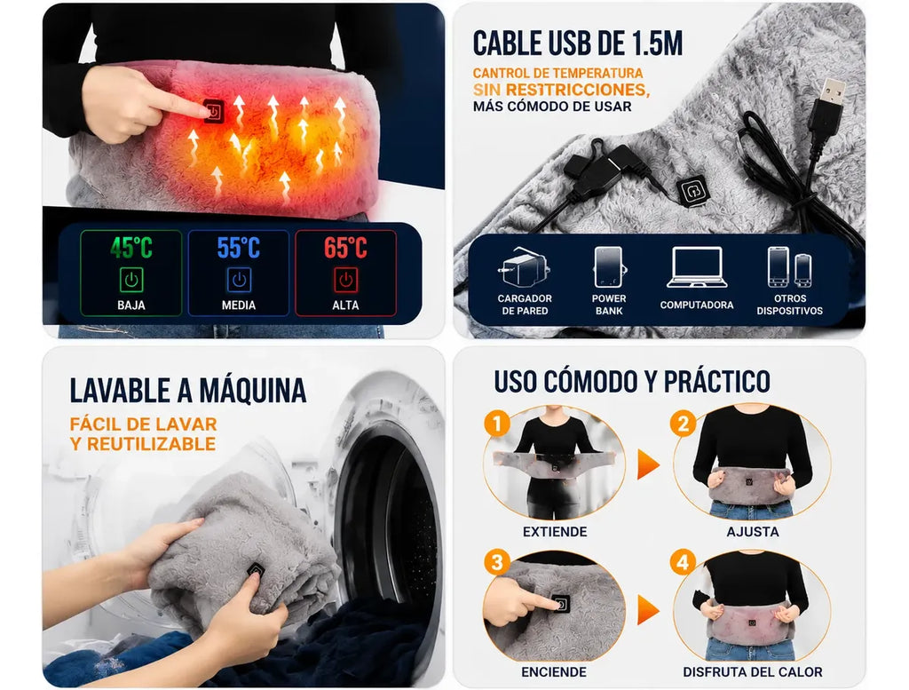 Pack Libertad Total – Cinturón Térmico USB + Powerbank 10000mAh